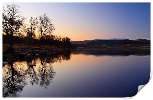 Loch Rannoch Reflections Print by Grant Glendinning