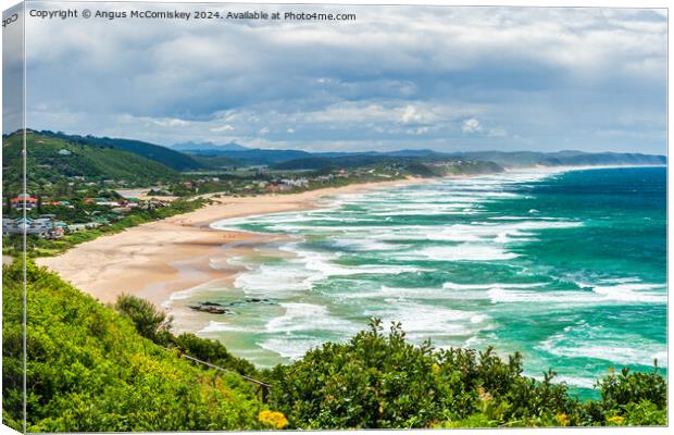 Sandy beach Wilderness, Western Cape, South Africa Canvas Print by Angus McComiskey