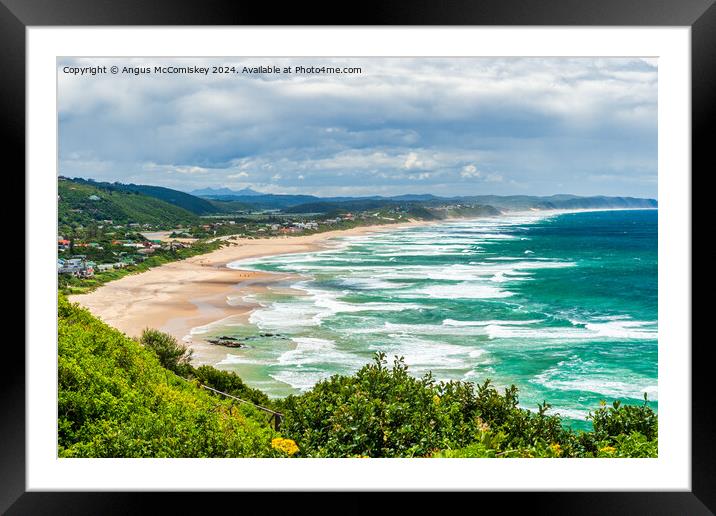 Sandy beach Wilderness, Western Cape, South Africa Framed Mounted Print by Angus McComiskey