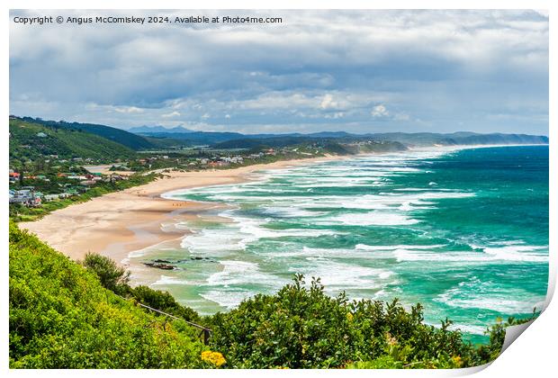 Sandy beach Wilderness, Western Cape, South Africa Print by Angus McComiskey