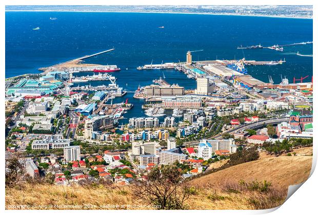V&A Waterfront from Signal Hill, Cape Town Print by Angus McComiskey