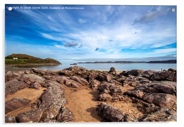 Firemore Sands, Poolewe Acrylic by Derek Daniel