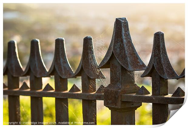 Rusty railings Print by Ironbridge Images