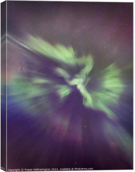 Straight up to the Aurora Canvas Print by Fraser Hetherington