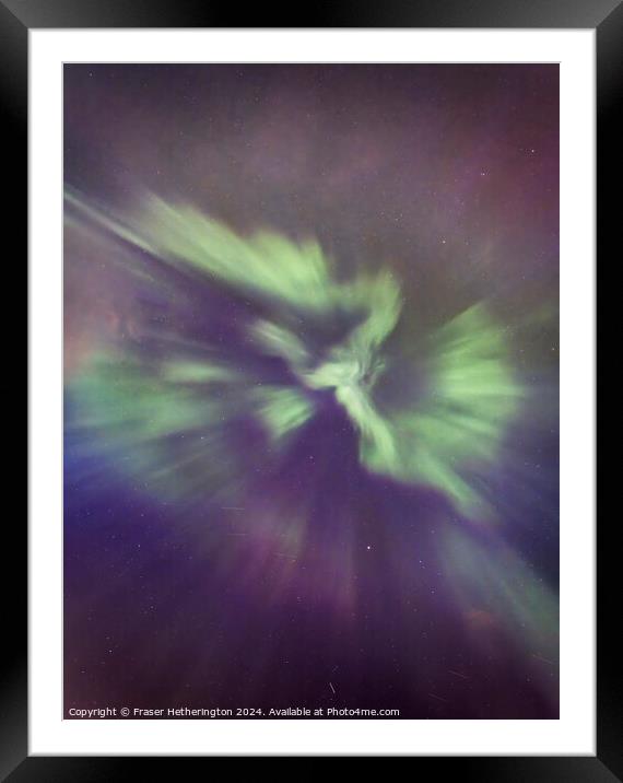 Straight up to the Aurora Framed Mounted Print by Fraser Hetherington