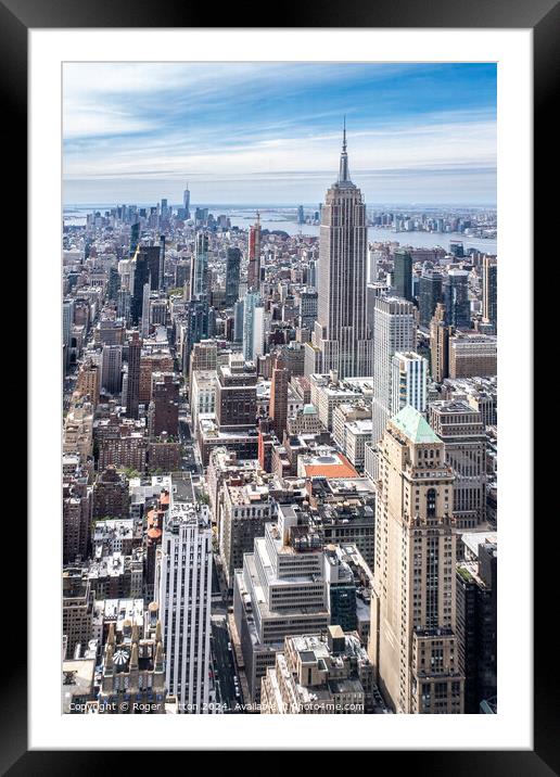 New York City Framed Mounted Print by Roger Dutton
