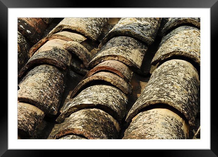 old roof tiles Framed Mounted Print by Josep M Peñalver