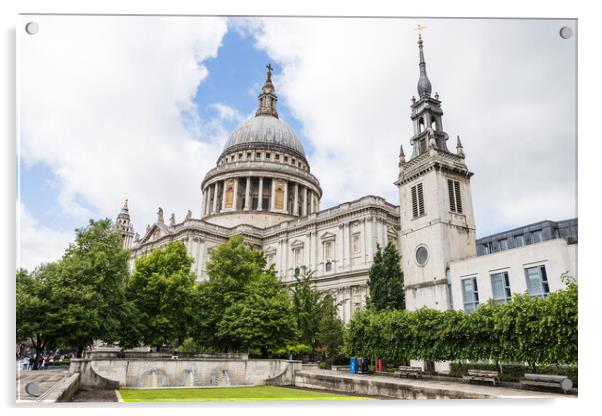 Looking up at St Pauls Cathedral Acrylic by Jason Wells