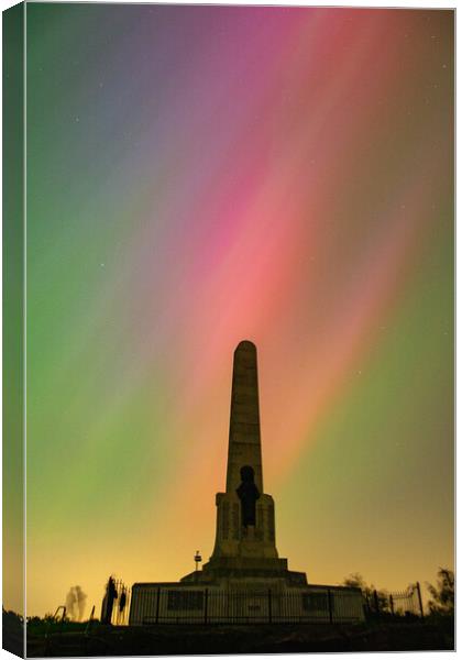 Northern Lights sparkle on Caldy Hill Canvas Print by Liam Neon
