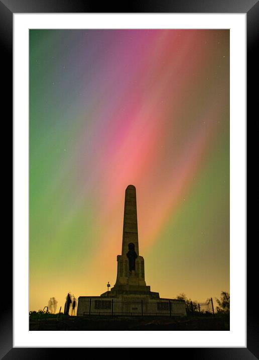 Northern Lights sparkle on Caldy Hill Framed Mounted Print by Liam Neon