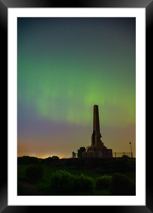 Northern Lights light up Wirral Framed Mounted Print by Liam Neon