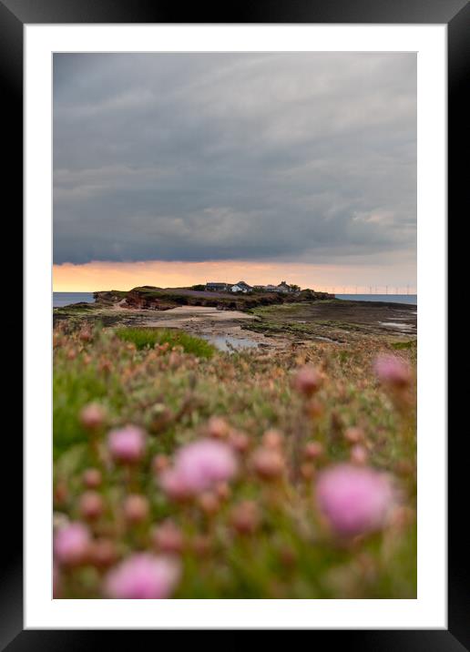 Stormy Nights on Hilbre Island Framed Mounted Print by Liam Neon