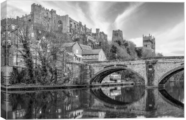 Durham Castle from Framwellgate Bridge Canvas Print by Tim Hill