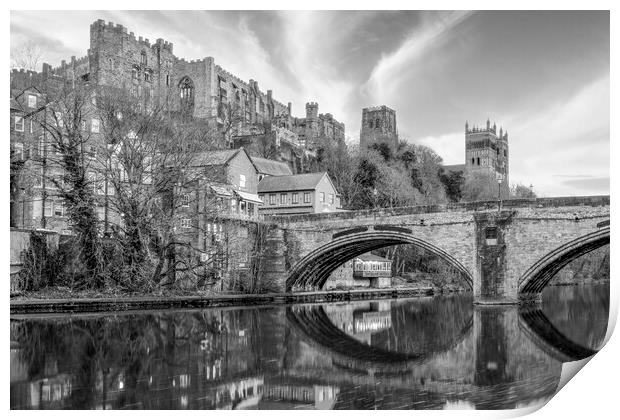 Durham Castle from Framwellgate Bridge Print by Tim Hill