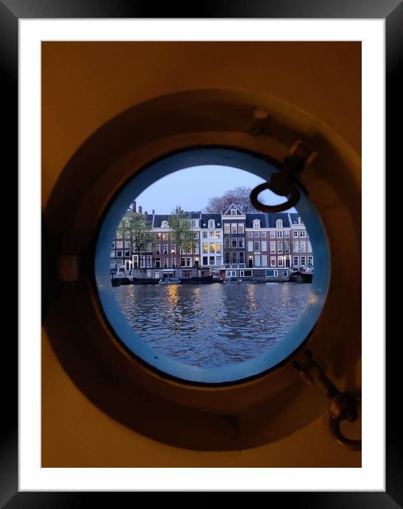  Amsterdam through little window  Framed Mounted Print by Vesna Sipec
