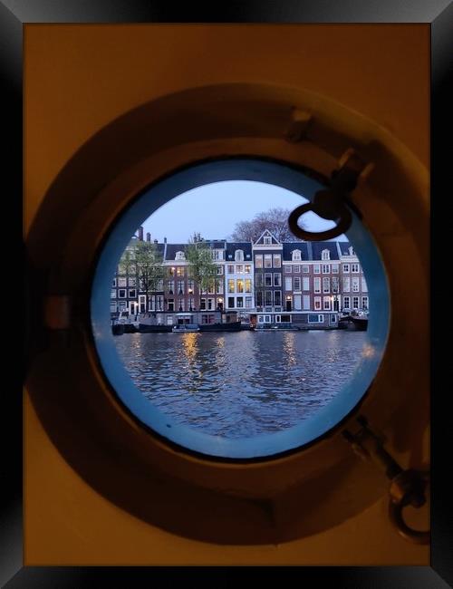  Amsterdam through little window  Framed Print by Vesna Sipec