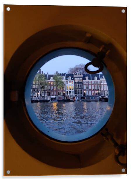  Amsterdam through little window  Acrylic by Vesna Sipec