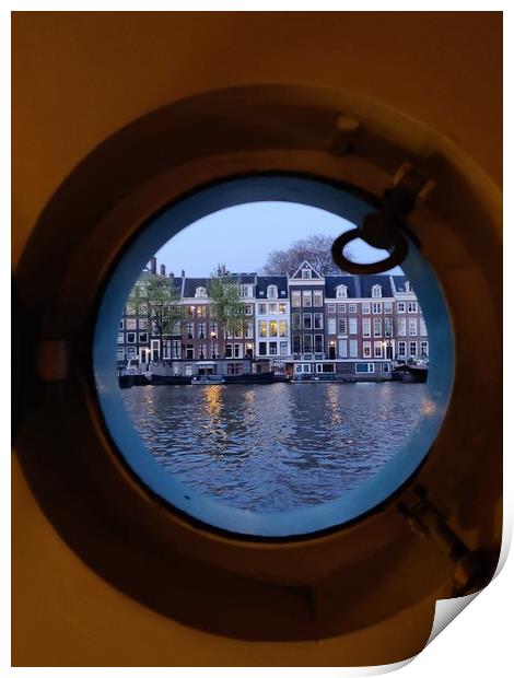  Amsterdam through little window  Print by Vesna Sipec