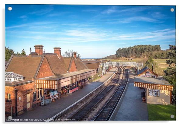 Weybourne Station Norfolk  Acrylic by Jim Key
