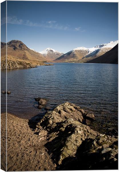 Rugged Wastwater Shore Canvas Print by Simon Wrigglesworth