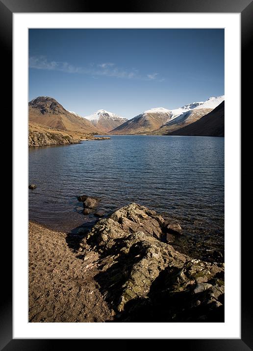 Rugged Wastwater Shore Framed Mounted Print by Simon Wrigglesworth