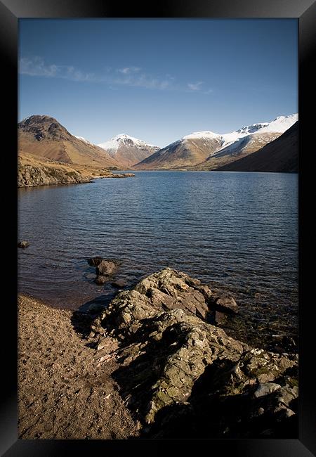 Rugged Wastwater Shore Framed Print by Simon Wrigglesworth