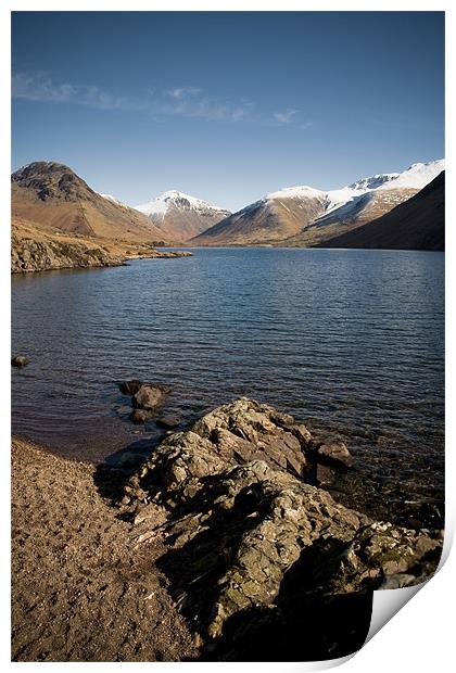 Rugged Wastwater Shore Print by Simon Wrigglesworth