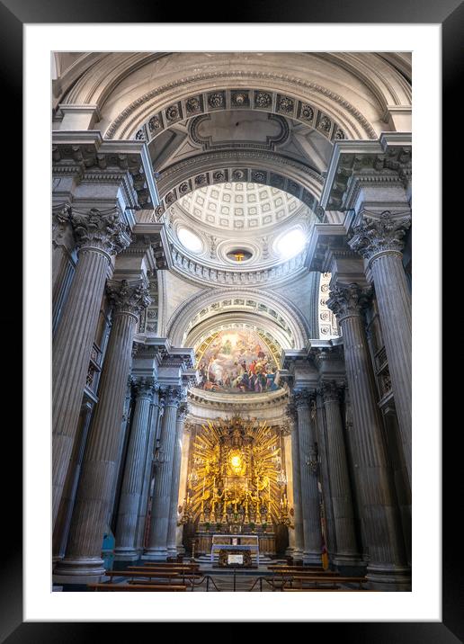 Santa Maria in Campitelli Interior in Rome Framed Mounted Print by Artur Bogacki