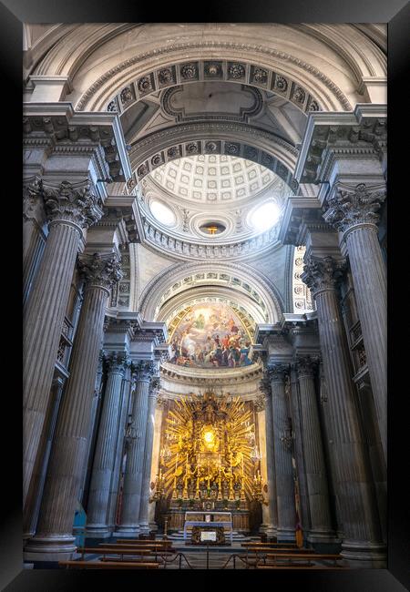 Santa Maria in Campitelli Interior in Rome Framed Print by Artur Bogacki