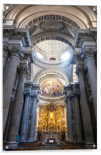 Santa Maria in Campitelli Interior in Rome Acrylic by Artur Bogacki