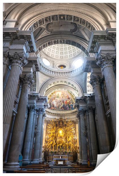 Santa Maria in Campitelli Interior in Rome Print by Artur Bogacki