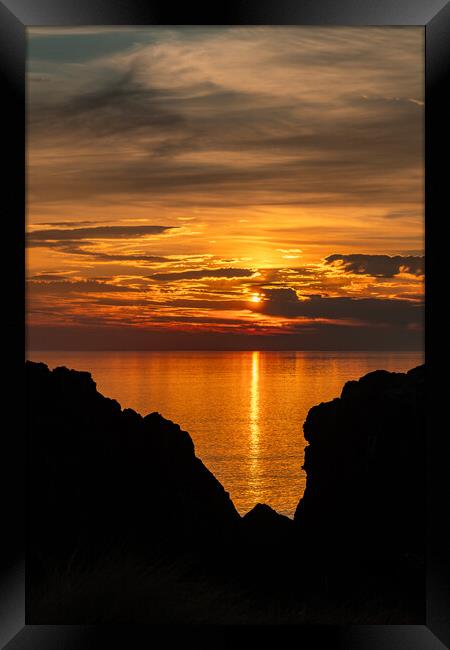 Lovely evening on Llandwyn Island Anglesey  Framed Print by Gail Johnson
