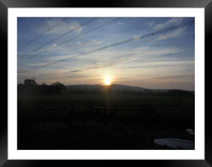 Sunrise over Rivey Hill Framed Mounted Print by Simon Hill
