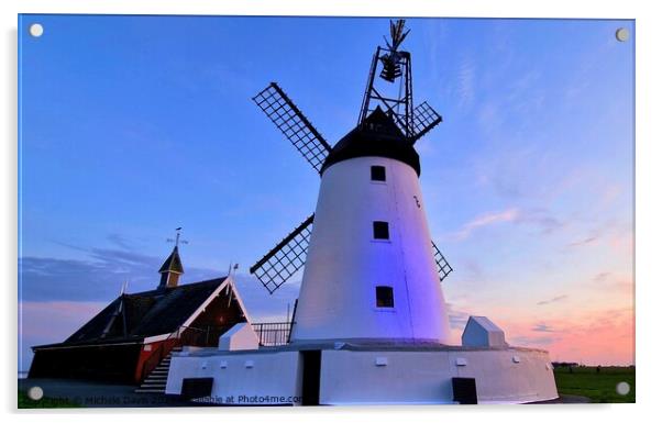 Lytham Windmill  Acrylic by Michele Davis