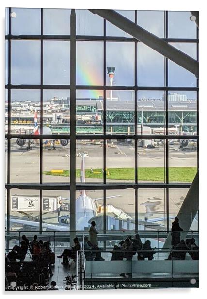 Airport rainbow  Acrylic by Robert Galvin-Oliphant