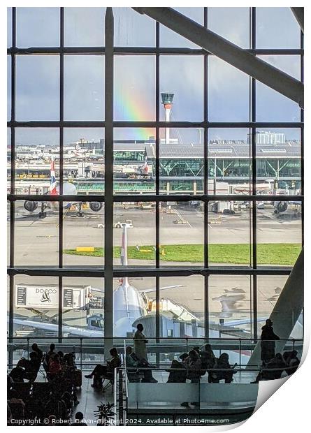 Airport rainbow  Print by Robert Galvin-Oliphant