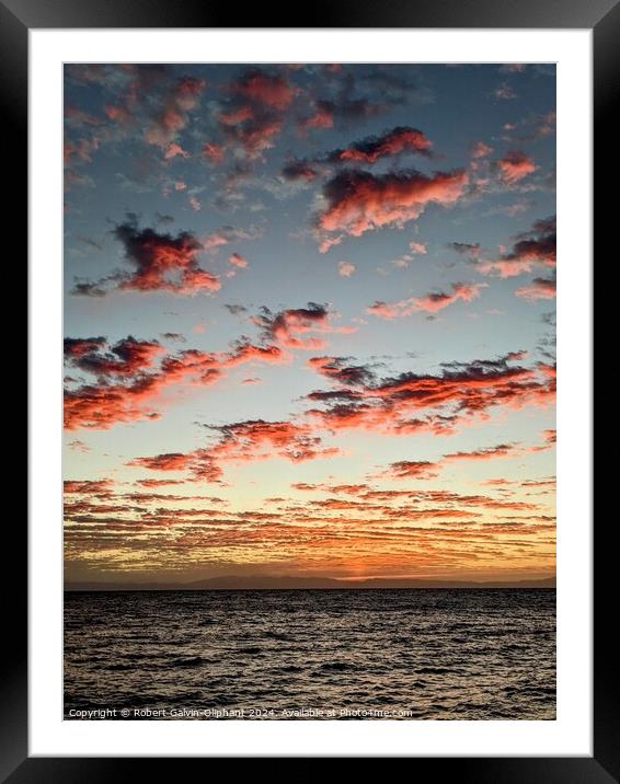 Spectacular sunrise clouds  Framed Mounted Print by Robert Galvin-Oliphant