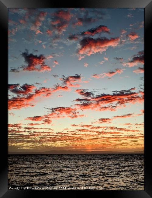 Spectacular sunrise clouds  Framed Print by Robert Galvin-Oliphant