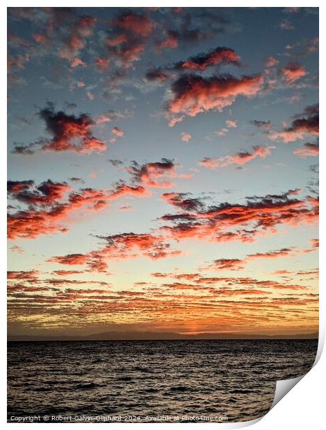 Spectacular sunrise clouds  Print by Robert Galvin-Oliphant