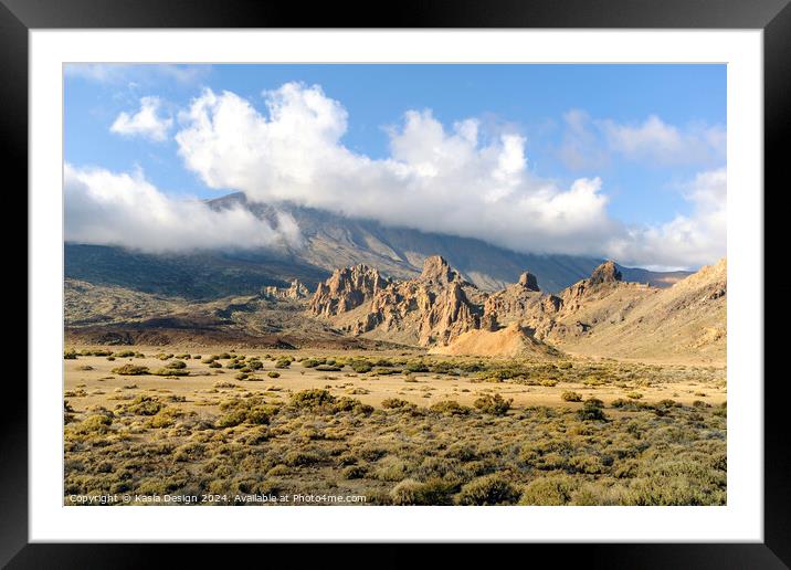 Majestic Mount Teide from Las Canadas Framed Mounted Print by Kasia Design