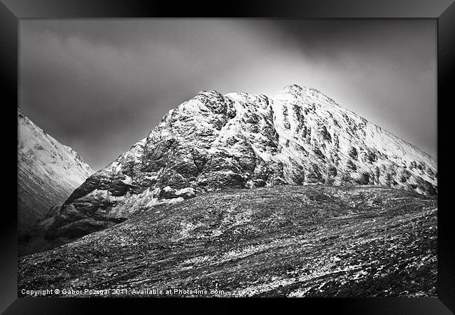 Meall Dearg mountain at Glencoe, Scotland Framed Print by Gabor Pozsgai