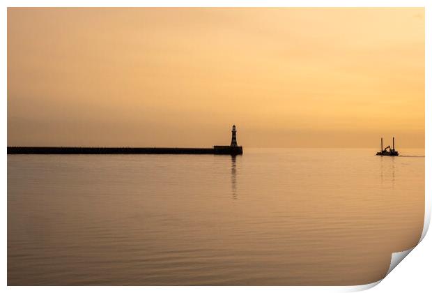 Roker Pier Sunrise Print by Steve Smith