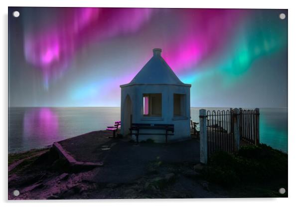  Cornwall Northern Lights Acrylic by Alison Chambers