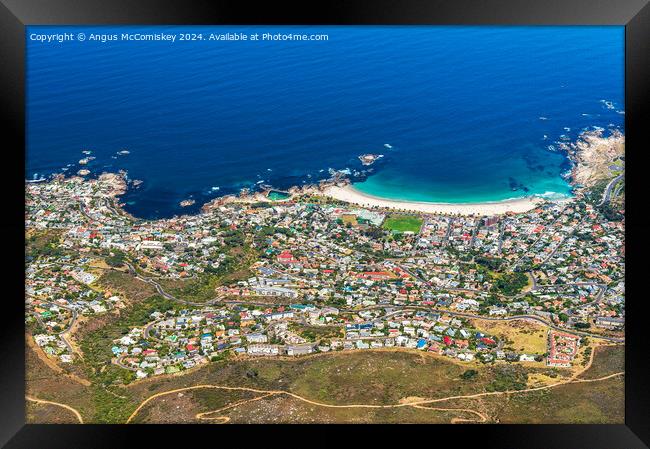 Camps Bay from Table Mountain, Cape Town Framed Print by Angus McComiskey