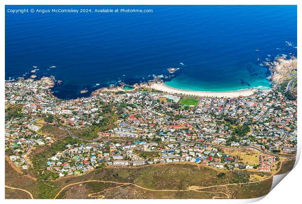 Camps Bay from Table Mountain, Cape Town Print by Angus McComiskey