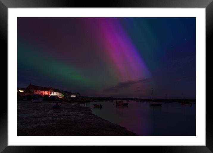 The Northern Lights pay a visit to Burnham Overy Staithe 10/5/24 Framed Mounted Print by Gary Pearson