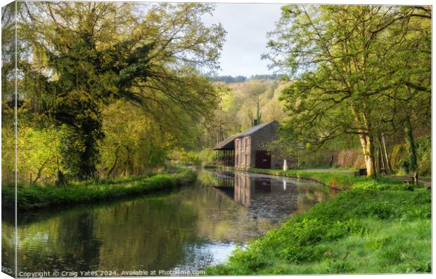 Cromford Canal Morning. Canvas Print by Craig Yates