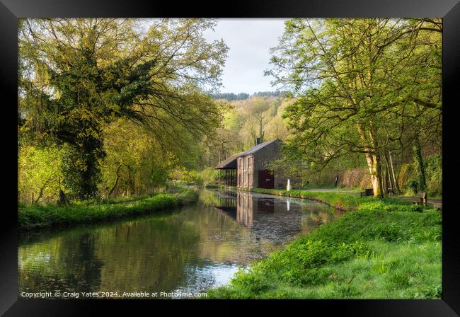 Cromford Canal Morning. Framed Print by Craig Yates