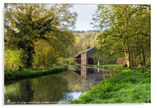Cromford Canal Morning. Acrylic by Craig Yates