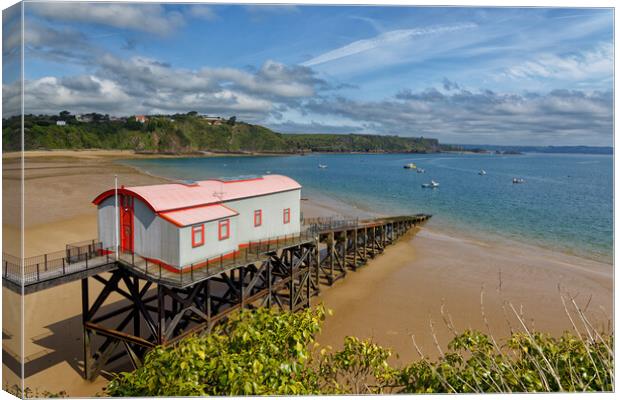 Old lifeboat station on Castle Hill Tenby Wales UK Canvas Print by John Gilham